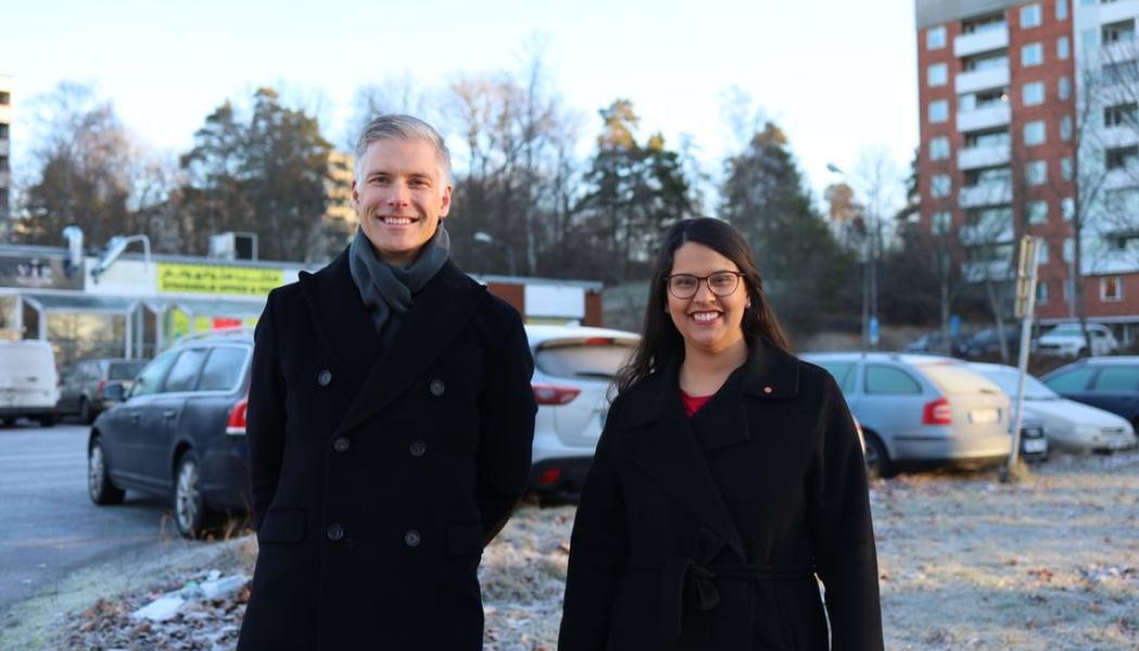 Magnus Andersson och Sara Kukka-Salam Pressbild: Solna Stad