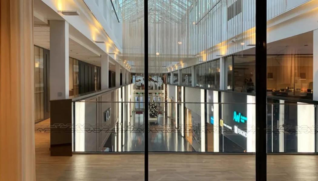 Utsikt från AIX kontor mot Forumkvarterets galleria. Foto: AIX.