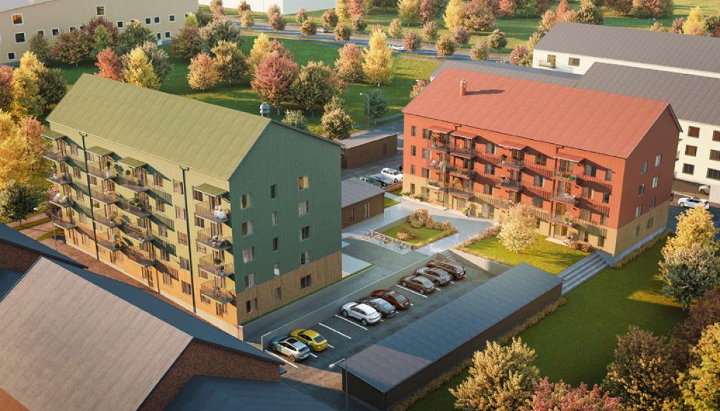 Kombohus Tetris Lamell. Foto: Sveriges Allmännytta
