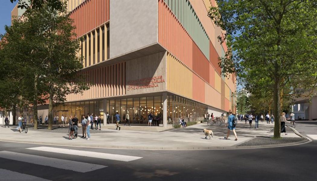 Stockholms konstnärliga högskola. Illustration: 3XN/Atrium Ljungberg
