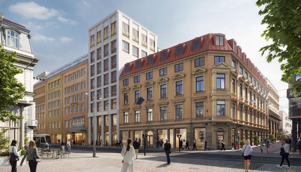 Kv Johanna Fredsgatan-Södra Hamngatan. Illustration: Hufvudstaden