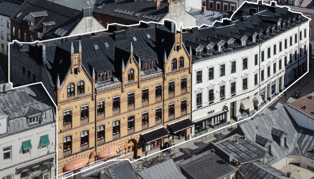 Fastighet på Lilla Fiskaregatan i Lund. Pressbild: Paulssons Fastigheter 