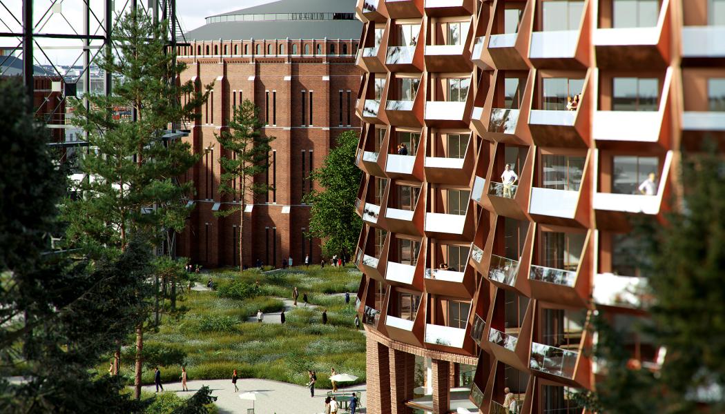 Stadsljus kommer att innebålla ca 300 bostäder och det finns plats för restaurang och förskola i bottenvåningen. Bild: Stockholms stad