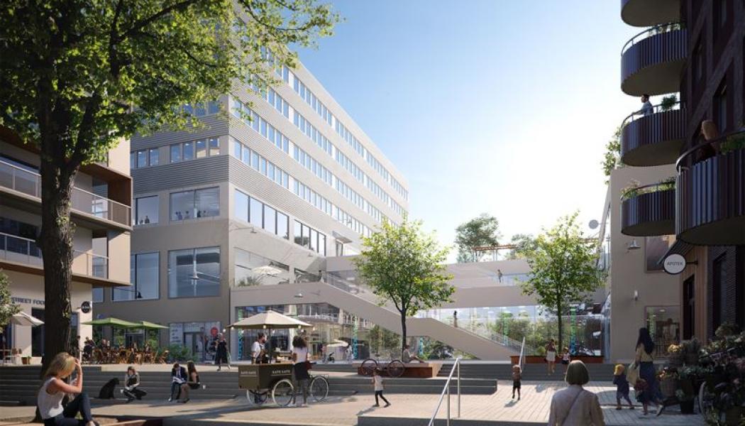 I april nästa år flyttar Ferroamp in i nya kontorslokaler i Umami Park i Hallonbergen, Sundbyberg. Det snabbväxande greentechbolaget flyttar då sitt huvudkontor till 1 750 nyrenoverade kvadratmeter i områdets centralkvarter. Foto: Wallenstam