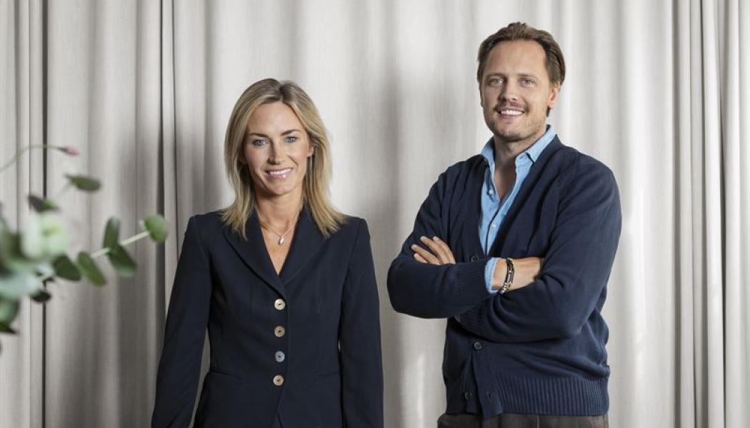 Hjalmar Sigurdarson Head of Capital och Lottie Löf vd. Pressbild: Bostadskreditfonden
