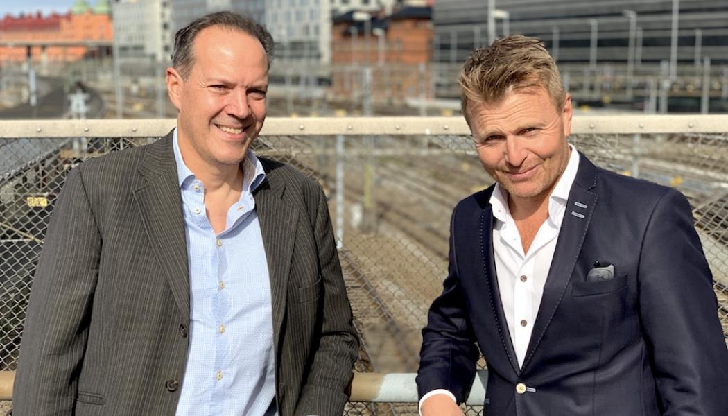 Carlo Pompili, vd för Telcred och Johan Weckström, marknadsansvarig på Telcred. Foto: Telcred