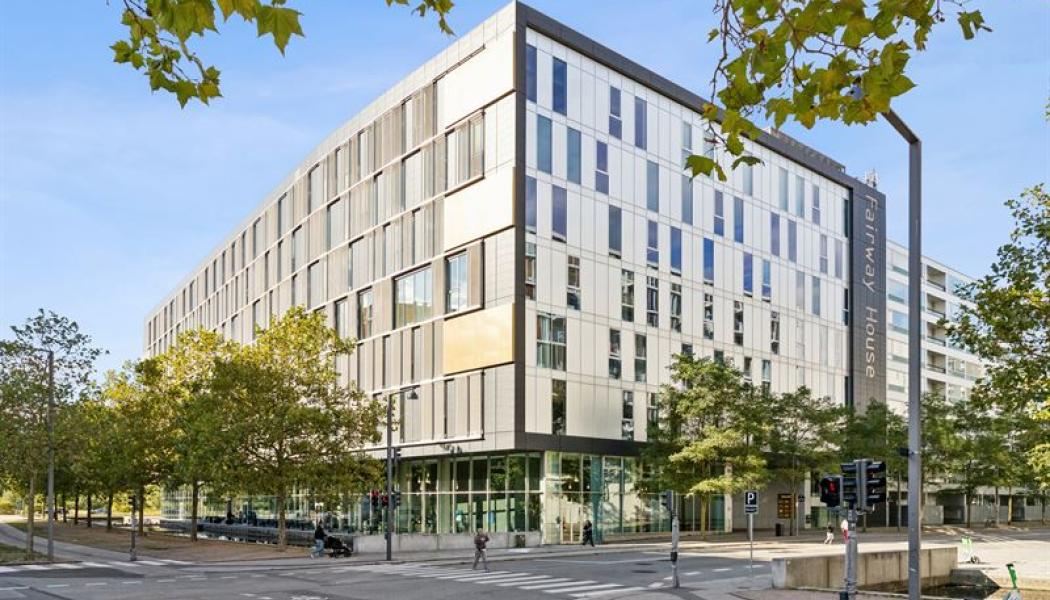 Corem har tecknat ett tioårigt hyresavtal med Elgiganten avseende 3 725 kvm kontorslokaler i Fairway House i Köpenhamn.  Pressbild: Corem