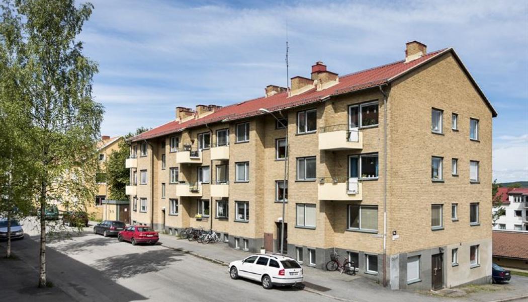 En av de avyttrade fastigheterna på Frösön i Östersund, Handlanden 4. Foto: Diös