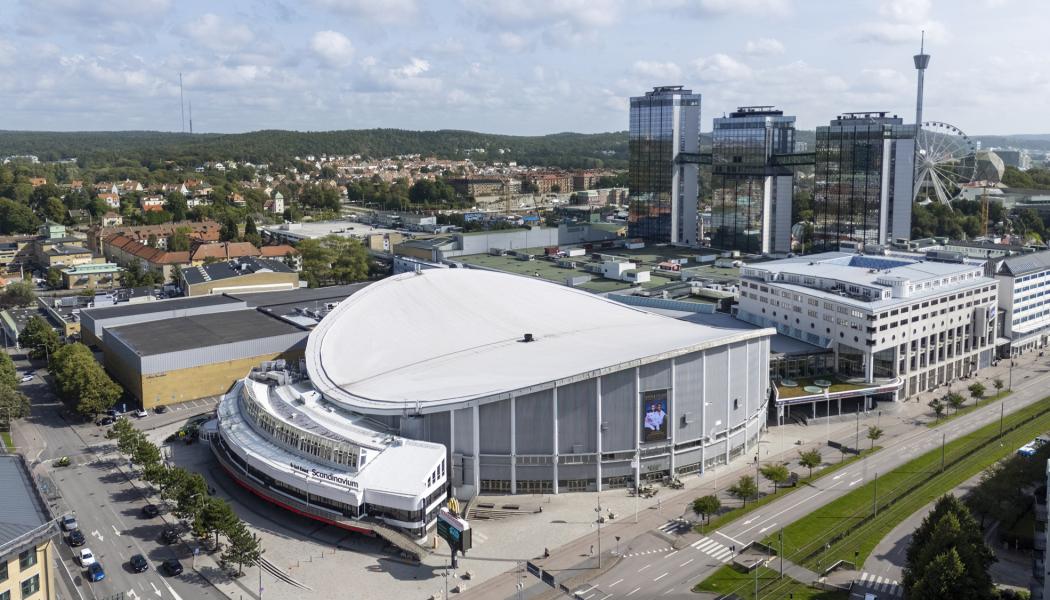Delar av Evenemangsområdet med Scandinavium i förgrunden. Foto: Higab/Lee Kearney