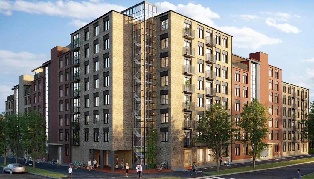 HSB Skånes senaste bostadsprojekt i Lund – HSB brf Fabrikören på Västerbro. Pressbild: HSB Regionalt
