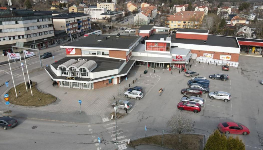 Flygbild centrala Degerfors. Foto: Vendus.