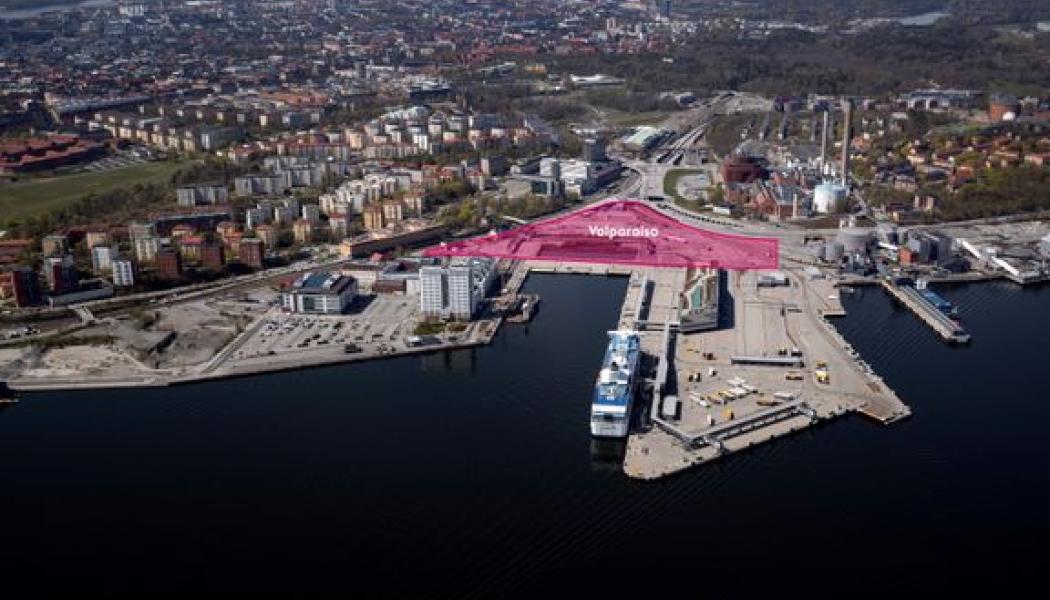 Flygbild över Valparaiso. Källa: Stockholms stad
