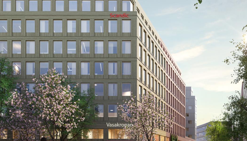 Hjärtat, exteriör fr parken. Pressbild: Arkitekt Krook ochTjäder