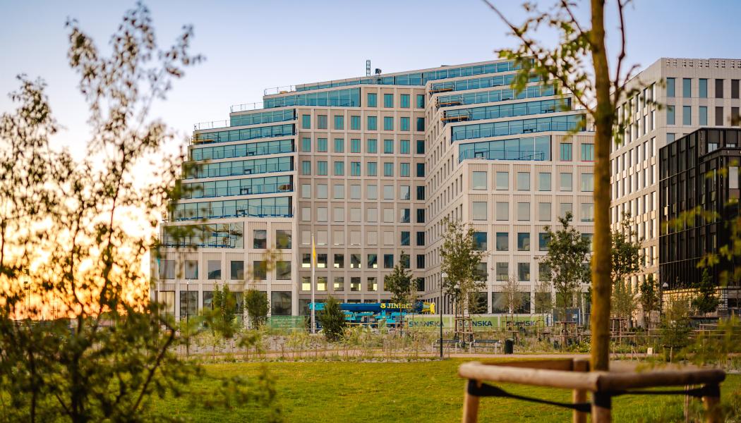 Hyllie Terrass är ett av de första pilotprojekten för byggbranschens nya hållbarhetscertifiering: Sweden Green Building Councils NollCO2-certifiering.  Foto: Hyllie Terrass | skanska.se