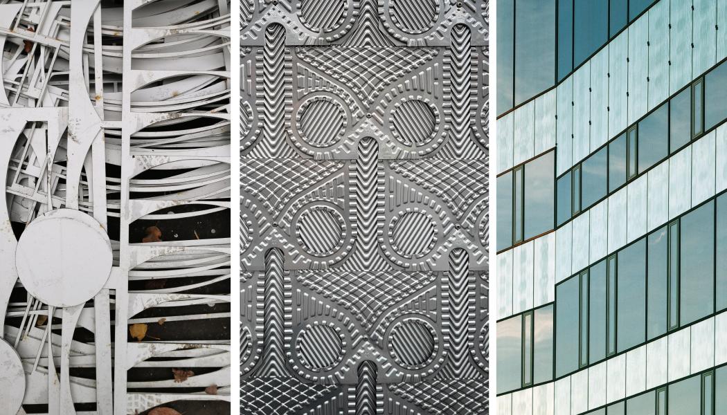 FOJAB ritar P-huset Hyllieäng i Malmö som får en fasad gjord av skärskelett, överblivna plåtar från värmeväxlare och kasserat glas. Foto: FOJAB
