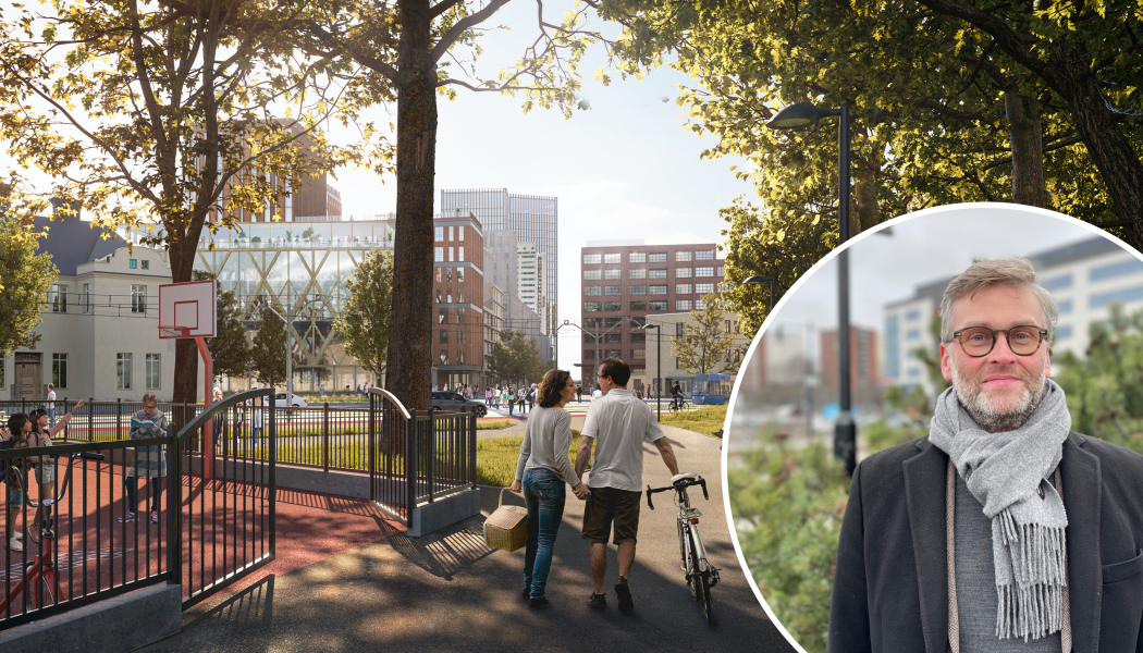 Jesper Ackinger, stadsdelsdirektör på Norrmalms och Östermalms stadsdelsförvaltning. Illustration: Stadsutvecklarna i Värtahamnen
