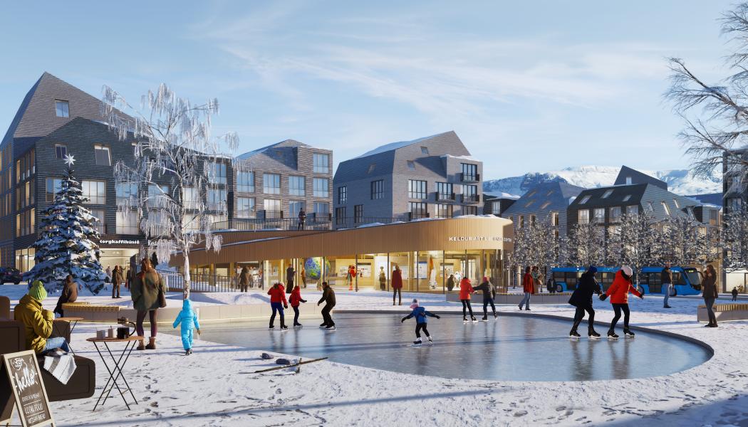 FOJAB och Ramböll tog hem segern i den öppna internationella tävlingen i Reykjavik med sitt förslag Crafting Keldur – Where Art, Science & Recreation Unite. Illustration: Fojab