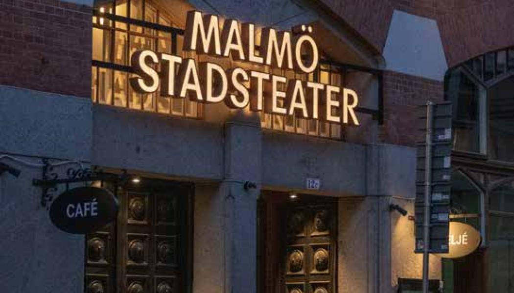 Malmö Stadsteater utsågs till vinnare i kategorin årets enstaka skylt. Foto: Accus