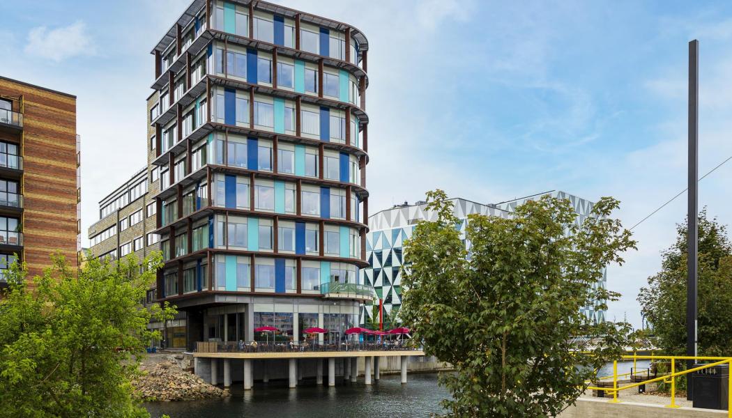 Greenhaus har byggts av Castellum och Veidekke i Helsingborg. Projektet är ett av 3 nominerade i kategorin Hotell och kontor i Årets Bygge 2023. Foto: Ola Hansson