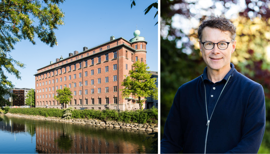 Arvid Liepe, CFO på Wihlborgs, bredvid den charmiga 30-talsfastigheten Sparven 15 i centrala Malmö, som under de senaste åren genomgått en omfattande och omsorgsfull ombyggnad för att uppnå modern standard och samtidigt bevara dess karaktär. Foto: Wihlborgs