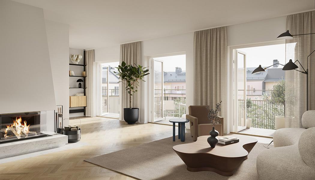 Lägenhet i Propellerhuset på Kungsholmen. Pressbild: Patriam