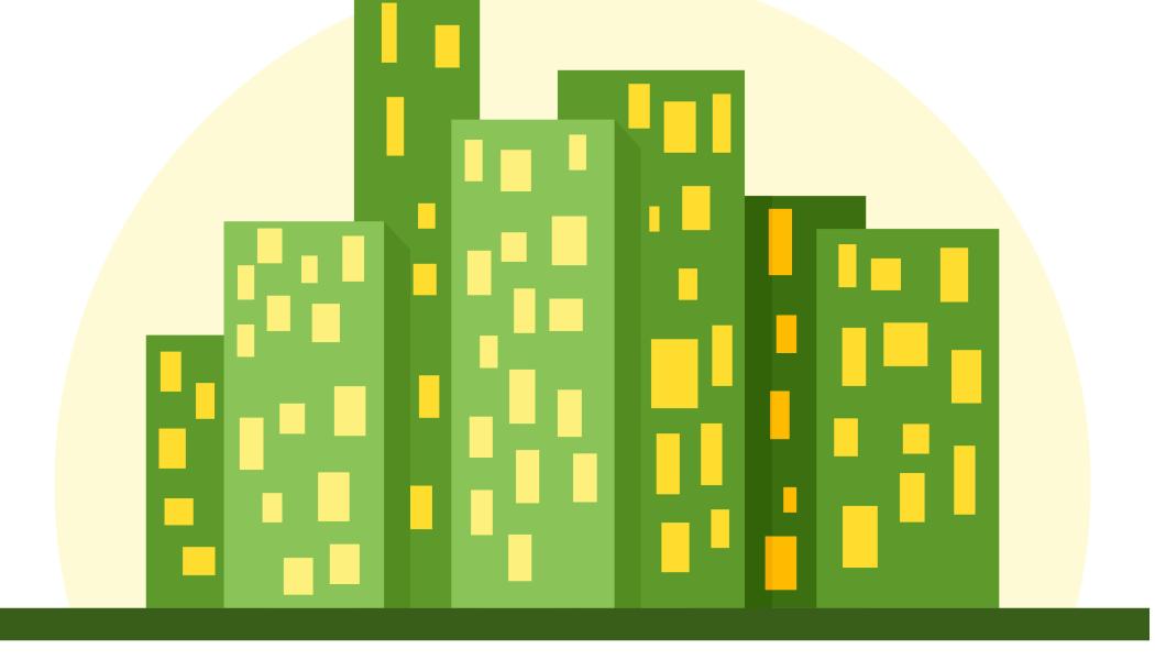 Illustration över hyreshus. Illustration av:  Public domain vectors / Unsplash