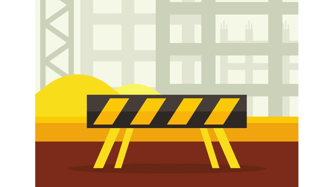 Illustration över byggplats. Pressbild: Public domain vectors 