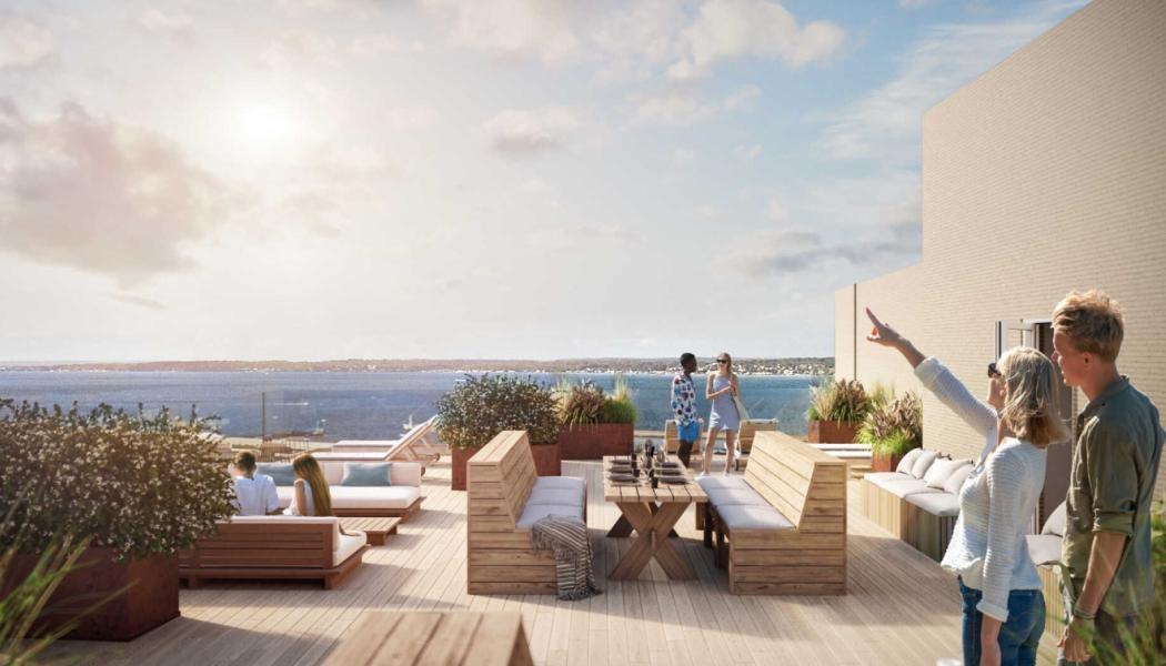 Brf Panoramautsikten i Helsingborg. Illustration: Riksbyggen