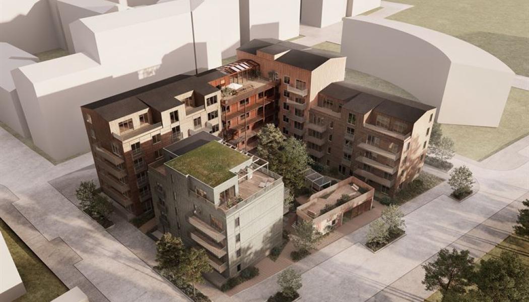 Illustration Visionsbild Rosendal. Av: Krook & Tjäder Arkitekter AB