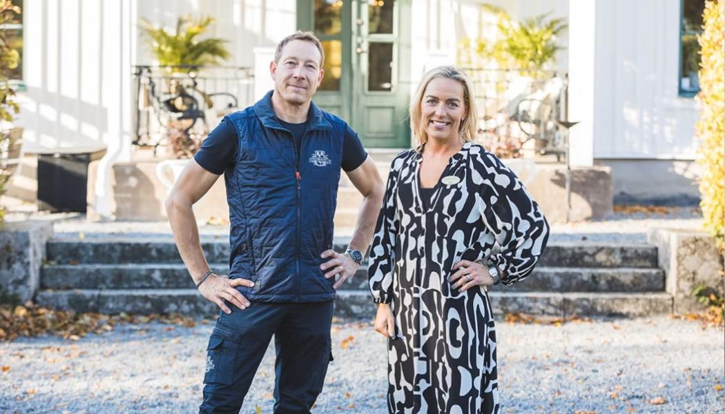 Genom projektet Hållbar omställning i Östra Mellansverige fick Sofia och Håkan Hjärner ett kostnadsfritt företagsbesök med skräddarsydda energispartips från Energikontoret i Mälardalen. Foto: Sofia Hjärner.
