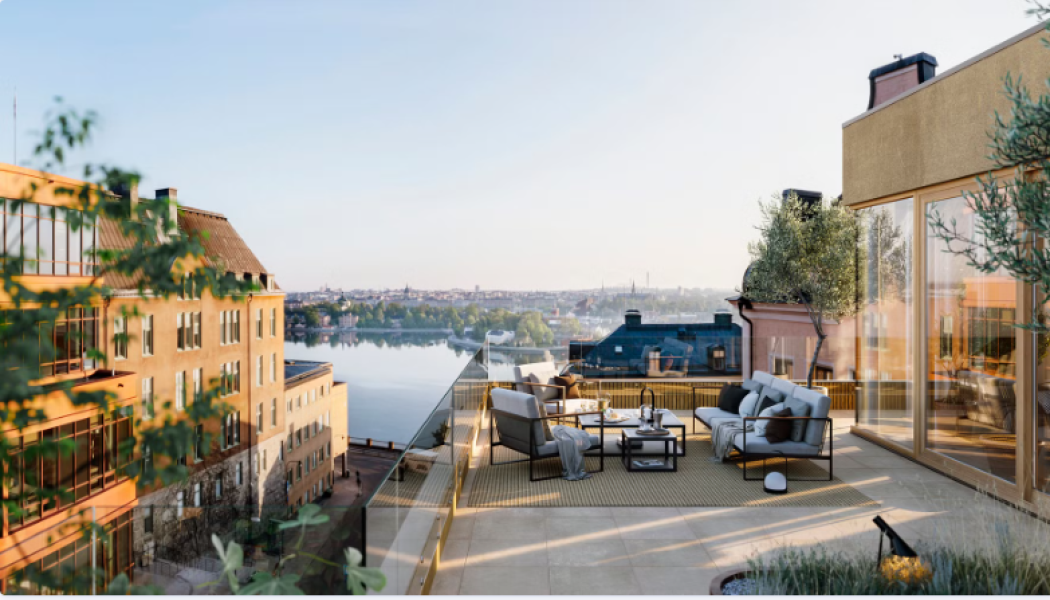 
Wallin presenterar Ersta/25 som kännetecknas av elegans, exklusivitet och en genomarbetad design. Bostadshuset ligger på Erstagatan på Södermalm och har en svårslagen utsikt över Saltsjön. Bild: Wallin