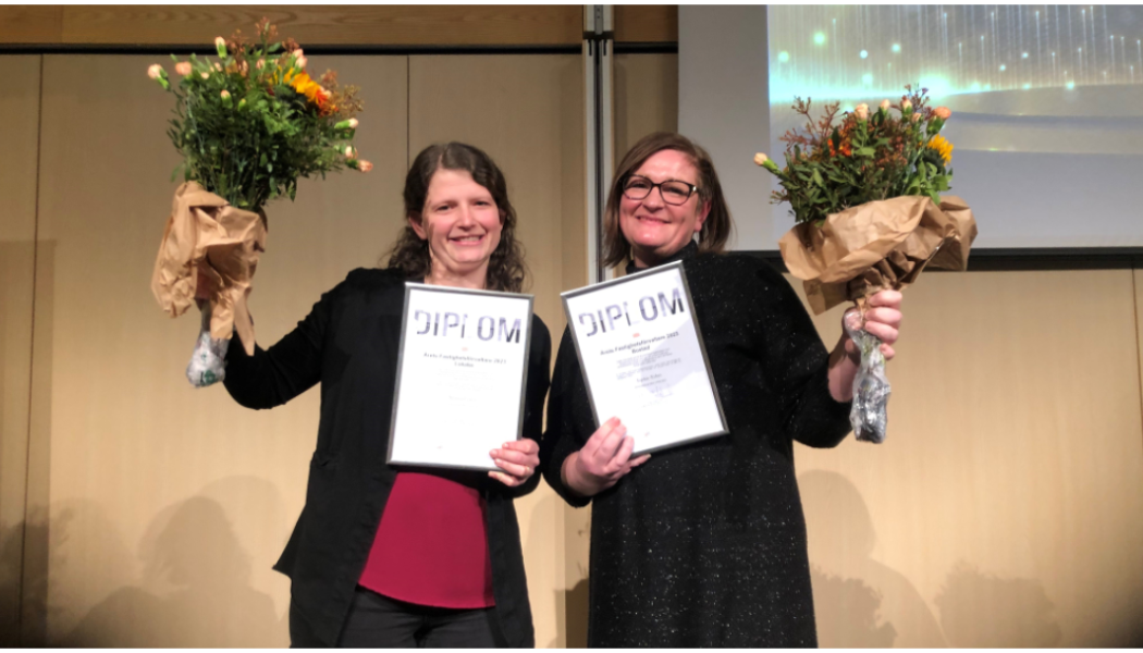 Årets Förvaltare 2023. Hanna Ceder, Lokal och Sophie Nyhus, Bostad. Foto: Förvaltarforum