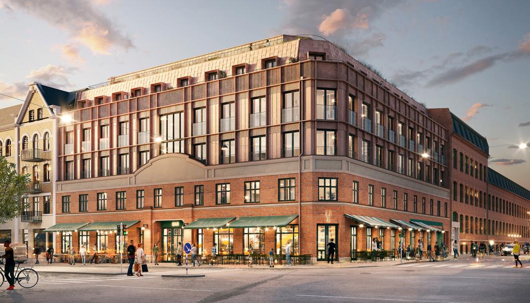 Så här kan KB-kvarteret i Malmö se ut i framtiden. Bild: Krook & Tjäder