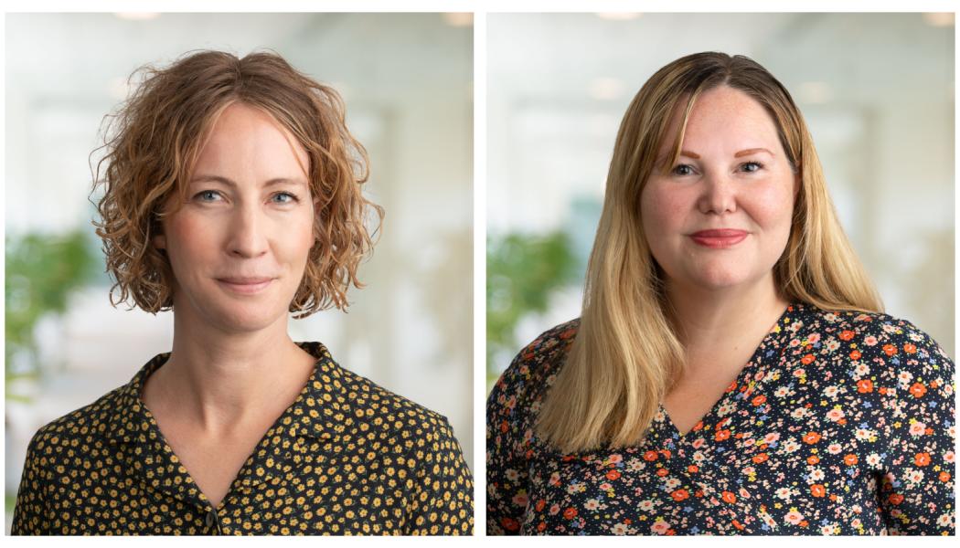 Vänster i bild Evelina Enochsson och till höger Carolina Larsson. Foto: SGBC