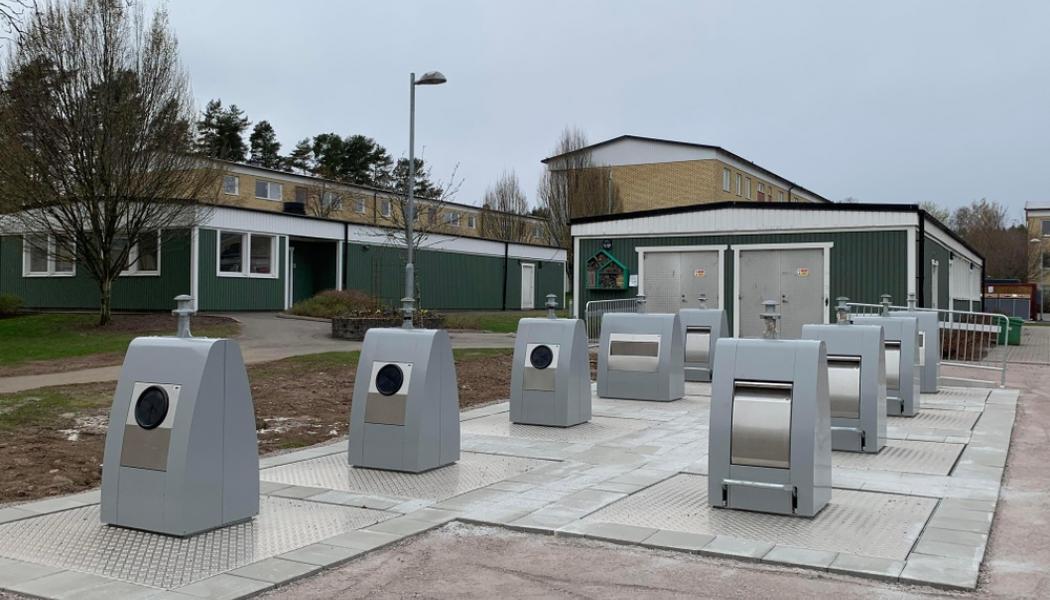 Källsorteringsstation i Södra Ryd. Foto: Skövdebostäder