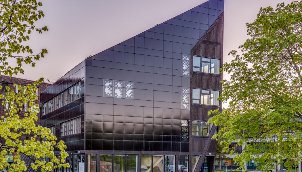 ZEB-laboratoriet, ett föregångsprojekt inom nollutsläppsbyggnader. Foto: NTNU Trondheim – Nicola Lolli, SINTEF.