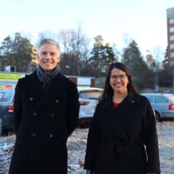 Magnus Andersson och Sara Kukka-Salam Pressbild: Solna Stad