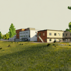 Tullholmen kvarter 1 omfattar bostäder, en Coopbutik och andra kommersiella ytor, samt parkeringsplatser. Enligt Löfberg Fastigheter 
beräknas området stå färdigt i november/december 2022. Illustration WE360.