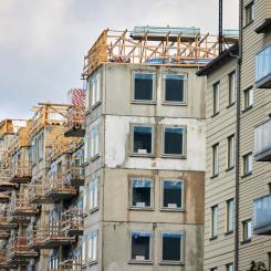 Fredrik Persson/TT: Stillastående bostadsbygge i Ursvik utanför Stockholm. Arkivbild.