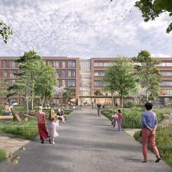 Entré nya CSK. Illustration: White Arkitekter