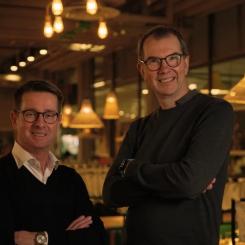 Micael Averborg, affärsenhetschef kommersiellt på Vectura & Dan Jacobson, VD på Urban Deli. Foto: Vectura