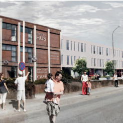 Familjens Hus i Anderslöv utanför Trelleborg samlar vårdboende, förskola, bibliotek, barnavårdscentral, vårdcentral och tillagningskök under ett och samma tak. Bild: Curahill Fastigheter
