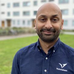 Wasim Chowdhury, områdeschef för Victoriahem i Bro. Foto: Victoriahem