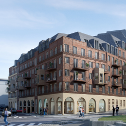 Bastionen 2025, vy fr Södergatan. Pressbild: HSB Regionalt