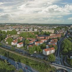 Översiktsbild över Norrby foto Bostäder i Borås