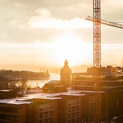 Byggnation. Pressbild: IVL Svenska Miljöinstitutet