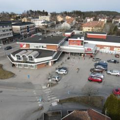 Flygbild centrala Degerfors. Foto: Vendus.