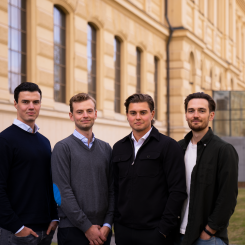 Filip Schröder COO, Tor Andersch CTO, Alexander Olsson CEO, Andreas Eriksson CPO. Foto: Pigello