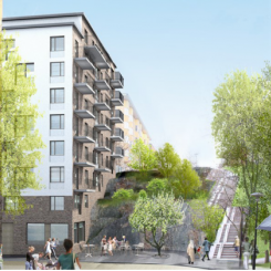 Det nya kvarteret vid Rosenlundsparken bidrar till att förtäta den här delen av Södermalm.