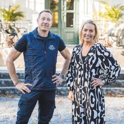 Genom projektet Hållbar omställning i Östra Mellansverige fick Sofia och Håkan Hjärner ett kostnadsfritt företagsbesök med skräddarsydda energispartips från Energikontoret i Mälardalen. Foto: Sofia Hjärner.